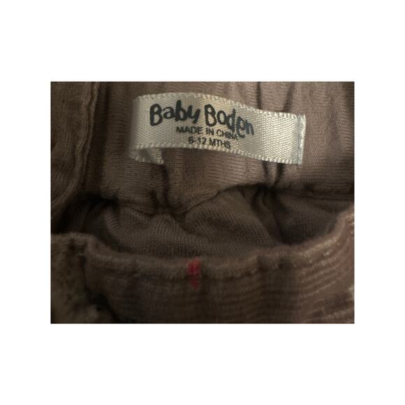 Baby Boden Boy Girl 6-12 Mo Gray Corduroy Seagull Bird Print Overalls Shorts Bib - Picture 6 of 6